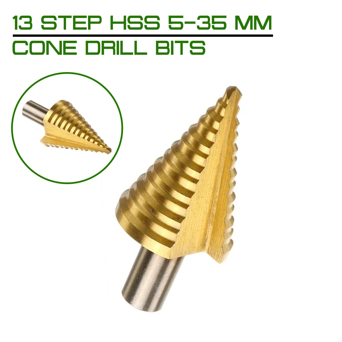 13 шаг HSS 5 35 мм конусные сверла отверстие резак набор бит хвостовик дерево Металл