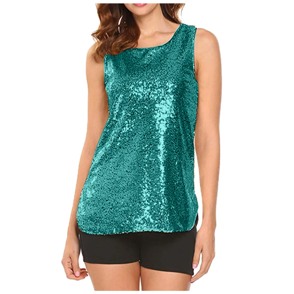 Женская майка блестящая с блестками и ремешками женская сексуальная v-образным