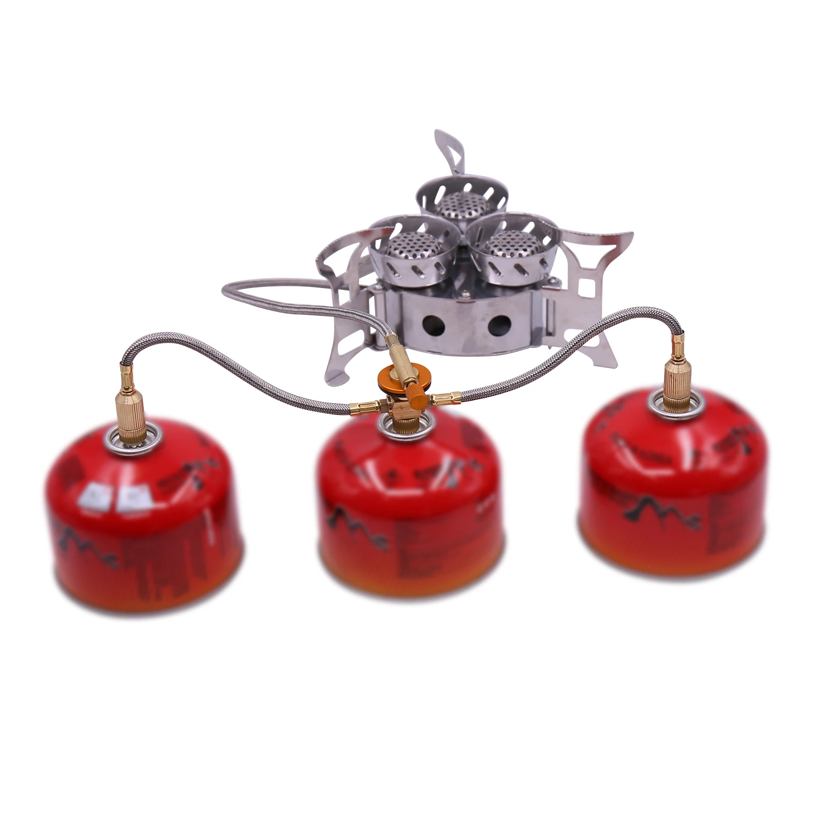 

Hose Adapter Three Gas Tank Adapter for Gas Stove High Firepower Outdoor Camping Gas Tank Hose