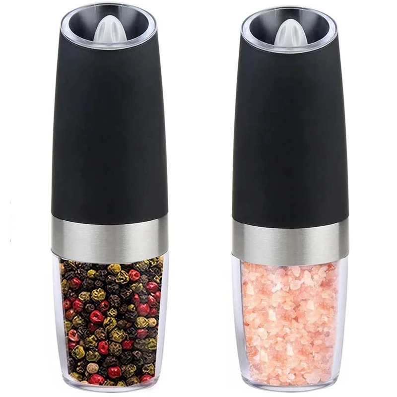 

Gravity Electric Salt And Pepper Grinder Set Automatic Salt And Pepper Mill Grinder With One Hand Operation