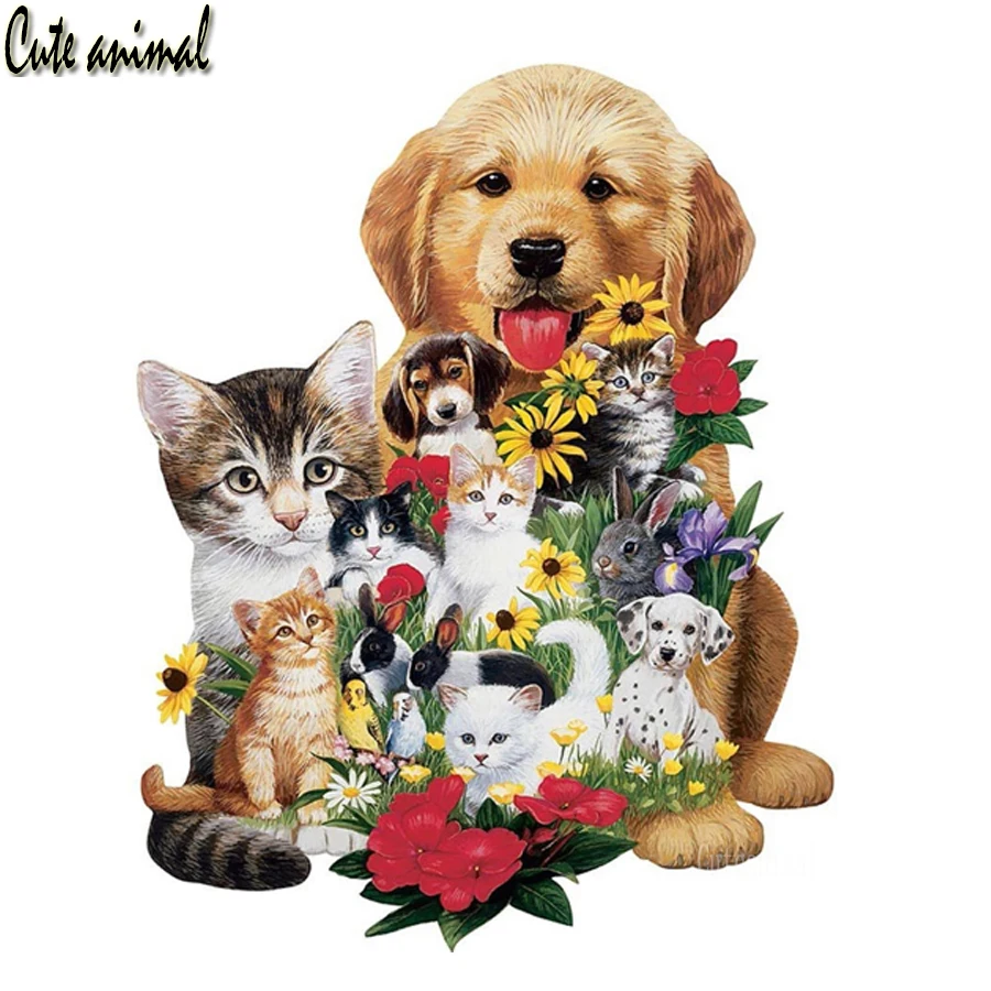 

5D алмазная живопись, полная выкладка, круглая вышивка, кот, вышивка крестиком, алмазная вышивка «сделай сам», Алмазная мозаика для домашнего...