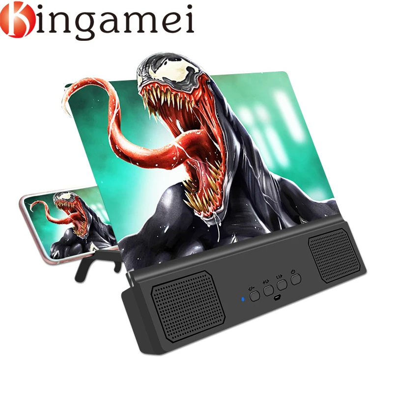 

Mobile Phone Desk Holder Support 12 Inch Screen Amplifier Bluetooth Speaker Projector 3D HD Video Magnifier Enlarged Appearance