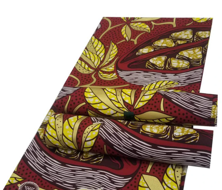 

High Quality African Veritable Guaranteed Real Wax 100%Cotton Tissu Golden Wax Ankara Wax Print Soft Cotton Fashion Pagne Fabric