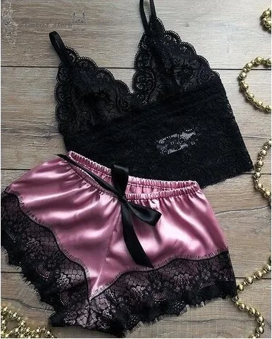 Сексуальная кружевная Женская пижама тонкое нижнее белье модная из