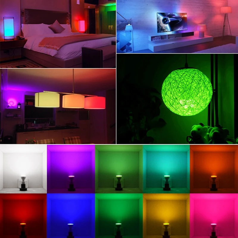 

GU10 LED Light Bulb RGB Color Changing Lamp Indoor Neon Sign & 960P WIFI Light Bulb Camera Wide Angle Fisheye HD