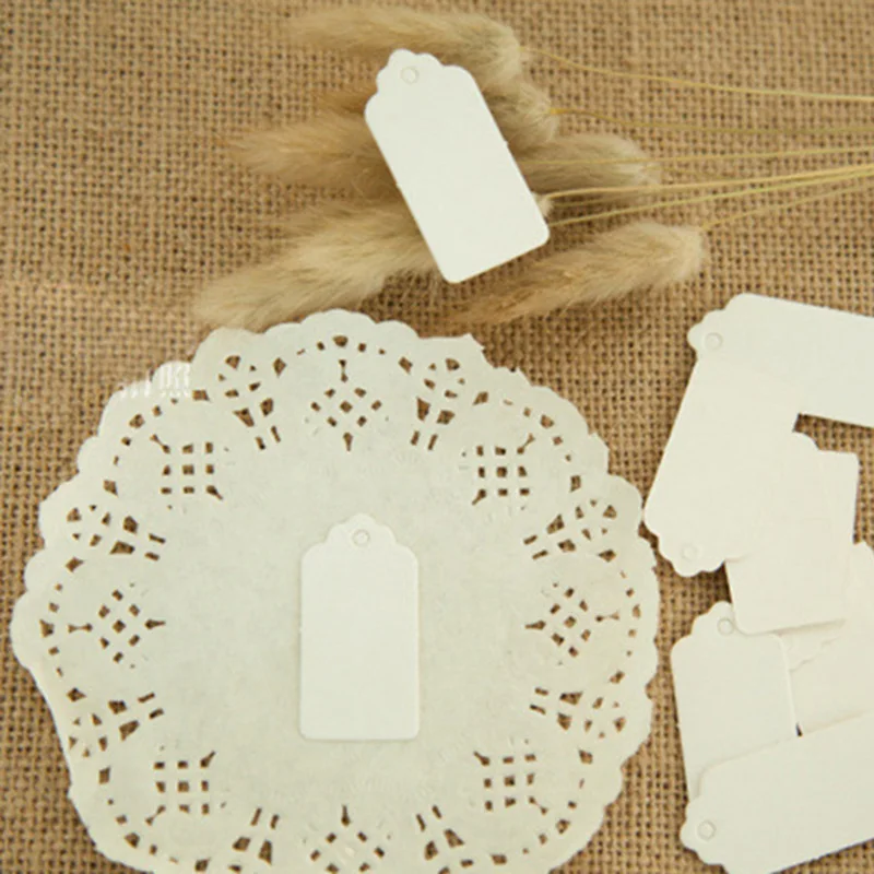 100 шт. бирки из натуральной коричневой крафт бумаги с джутовым шпагом для