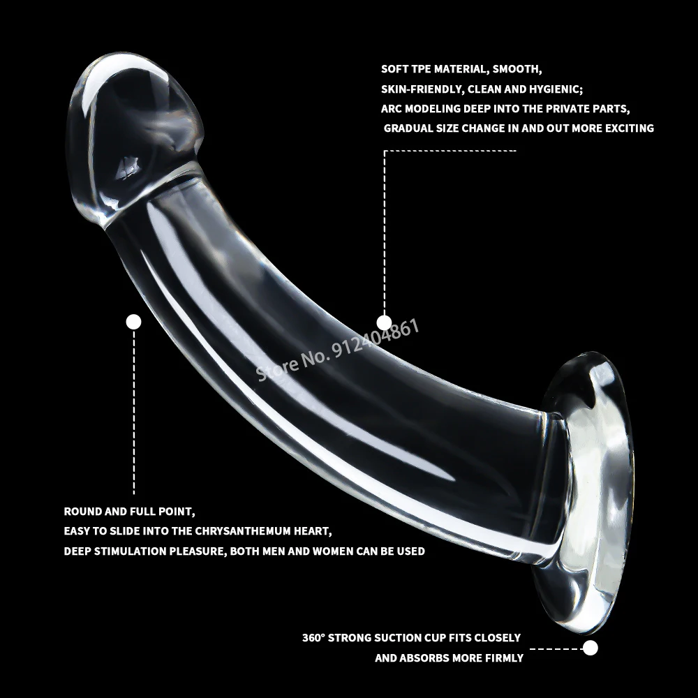 Реалистичный прозрачный фаллоимитатор для женщин маленький член с присоской