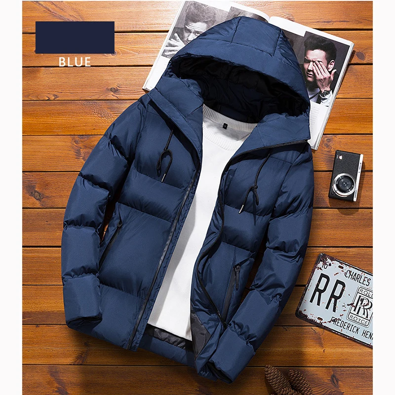 Covrlge Горячая Мода с капюшоном зимнее пальто для мужчин Толстая Теплая мужская
