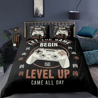 23 pcs gamer duvet cover cartoon king queen single fashion bedding sets kids boys girls bed set gamepad quilt covers