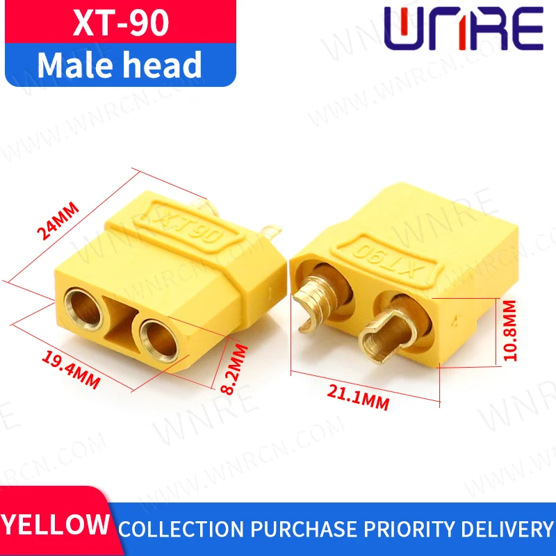 10/20PCS XT90 XT-90 Plug Male and Female Bullet Connectors Plugs Gold Plated For RC Lipo Battery Quadcopter Multicopter | Обустройство