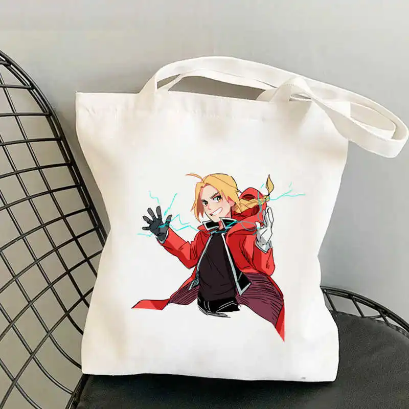 

Fullmetal Alchemist shopping bag bolsa reusable bolsas de tela recycle bag tote bag jute cloth woven bolsa compra sac toile