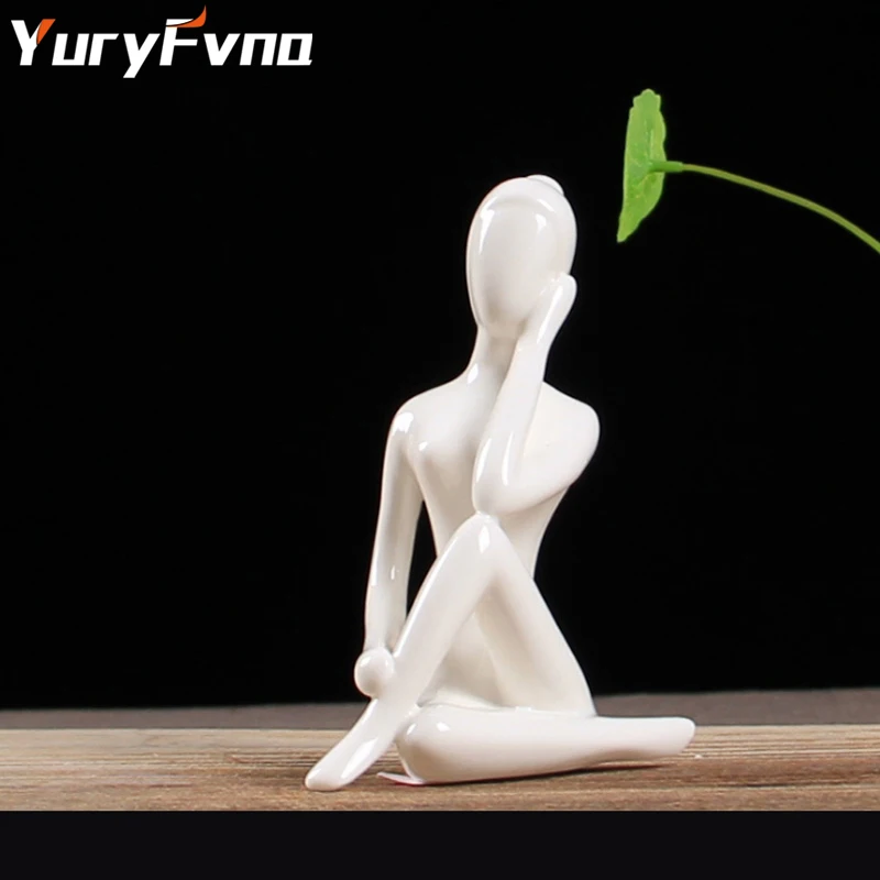 YuryFvna керамические статуэтки для йоги 12 видов стилей фигурки миниатюрные