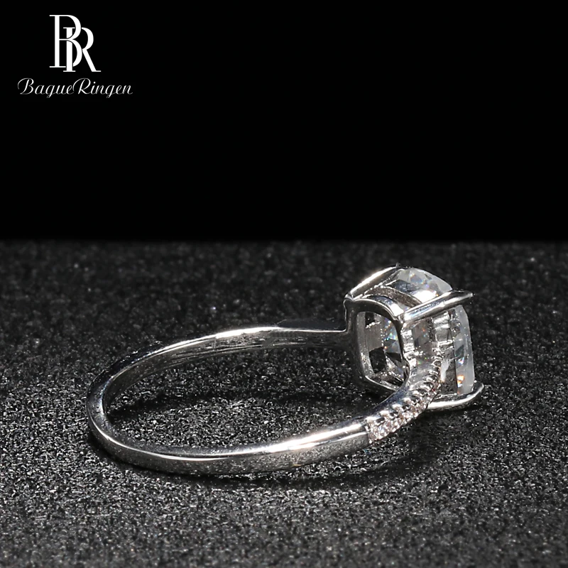 Bague Ringen Classic Silver 925 Jewelry for Women Engagement Rings Square Gemstones Geometry AAA Zircon Princess Wedding Gift | Украшения и