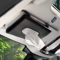 car sun visor tissue box oval mouth widened design easy extraction wear resistant not blocking line of sight simplicity leather