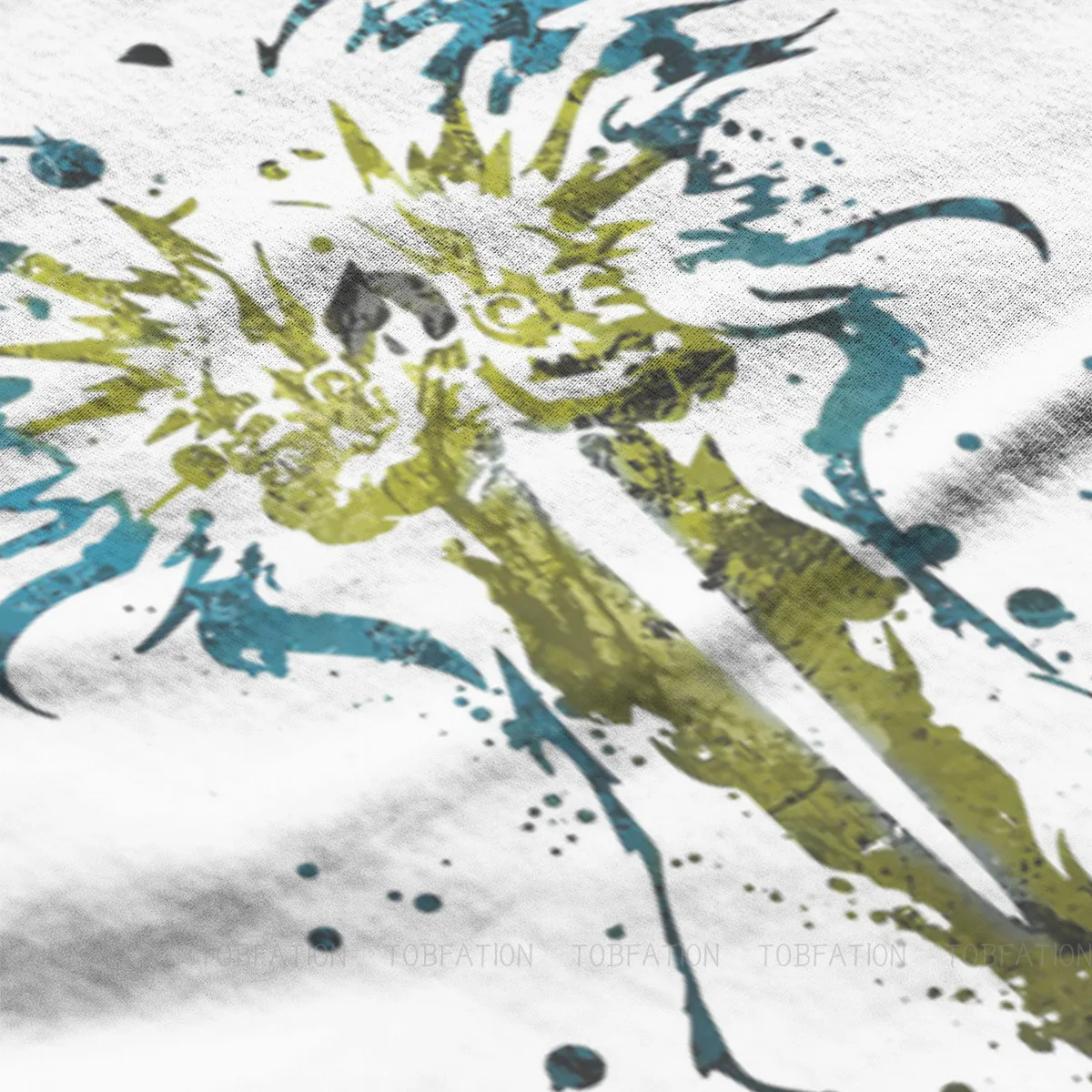 Футболка Tyrael Splatter Классическая футболка большого размера из чистого хлопка с