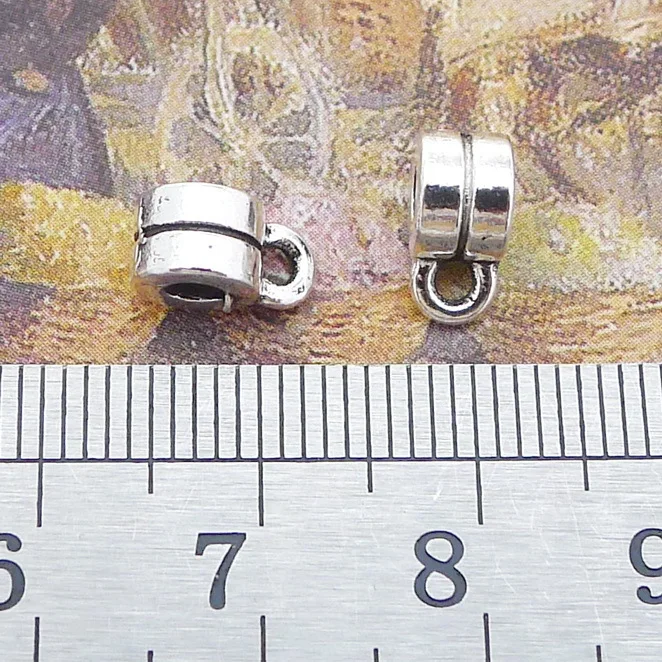 

Jewelry Making Supplies 20 Pieces 6*9mm Antique Silver Color Tee Button