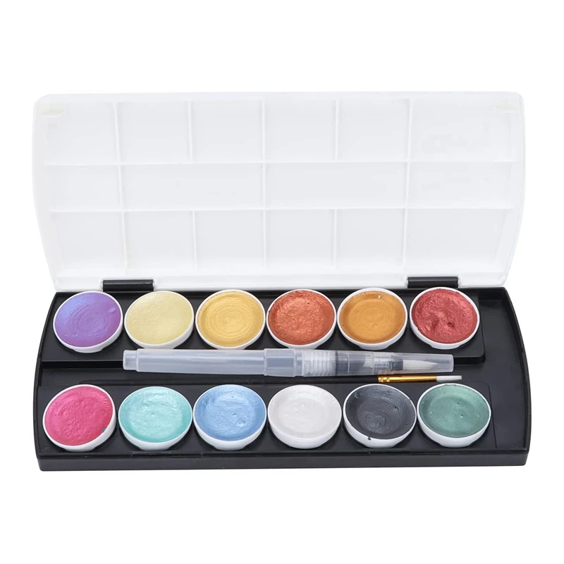 

Watercolor Paint 12 Color Solid Watercolor Paint Set for Kids and Adults Art Painting Pigment Art Set for Coloring Books