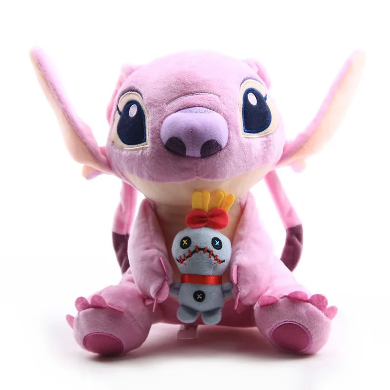 Новый Лило Ститч Холдинг Scrump Плюшевые игрушки милый девочка друг Розовый Ангел