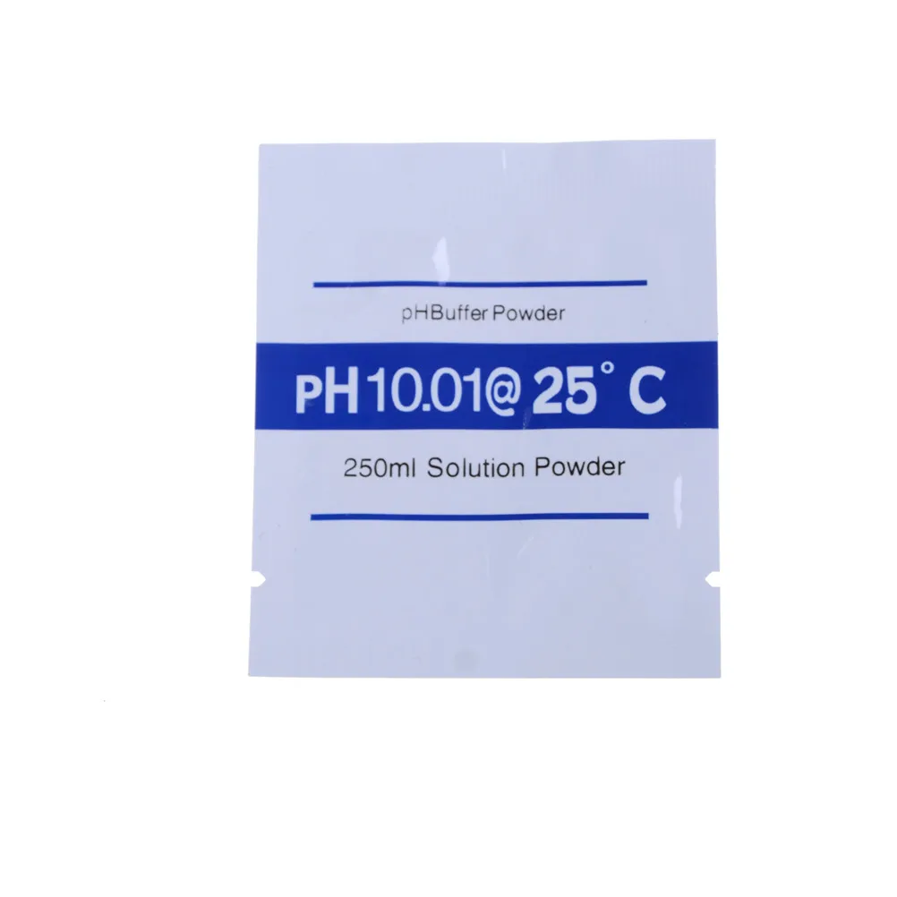 Solución amortiguadora en polvo para medir PH, calibrador de medida, 4,01, 7,00, 10,01, 3 bolsas