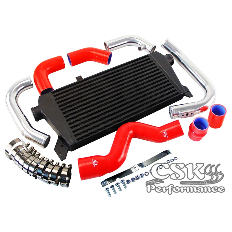 Интеркулер с передним креплением + комплект трубок для Audi A4 1 8 T Turbo B6 Quattro 02 06