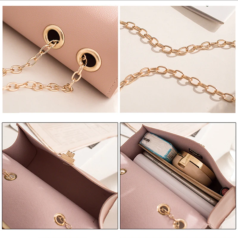 

Female Casual Rectangle Shape Mini Portable Single-shoulder Bag PU Leather Phone Coin Bag new trend Handbag Crossbody Bag