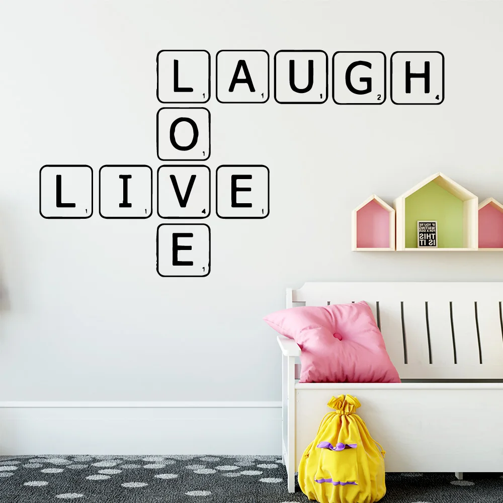 3D Наклейка на стену с английской надписью домашний Декор для дома настенные