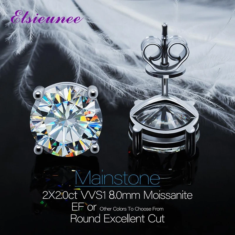 

Серьги женские классические из серебра 100% пробы, 2-4 карата, 925 пробы