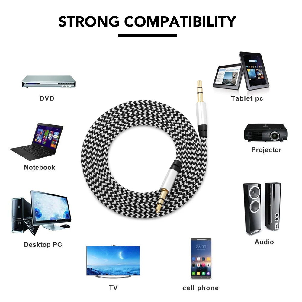 3 5 мм Автомобильный AUX-кабель штекер-штекер автомобильный комплект MP3 аудио