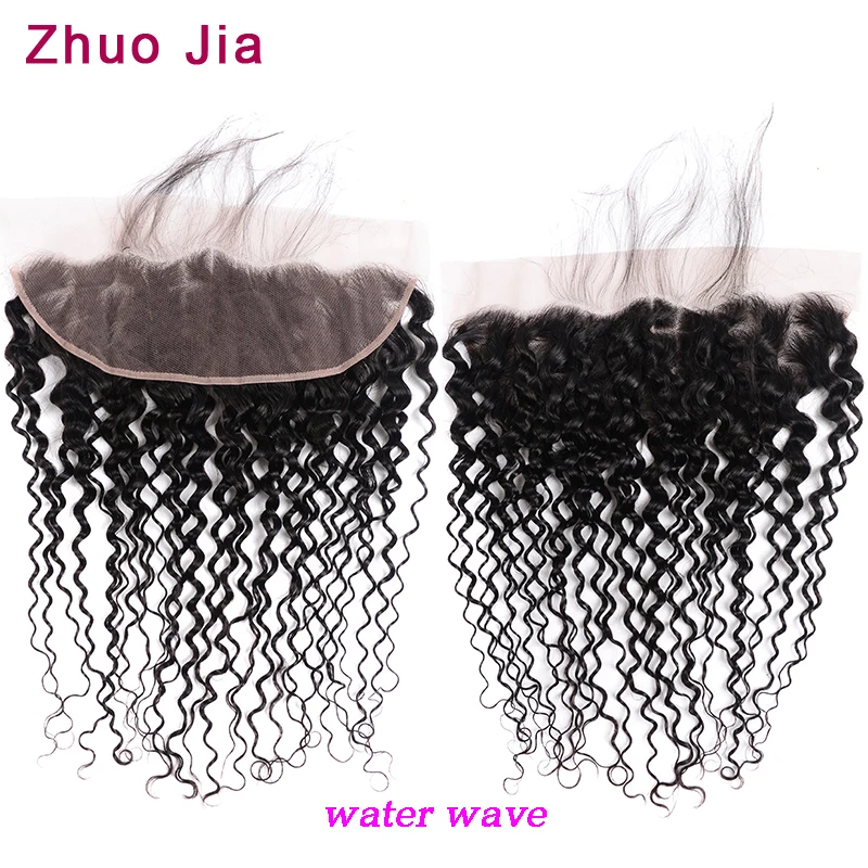 13x4 кружева фронтальные водная волна несекущиеся бразильские вьющиеся волосы Remy