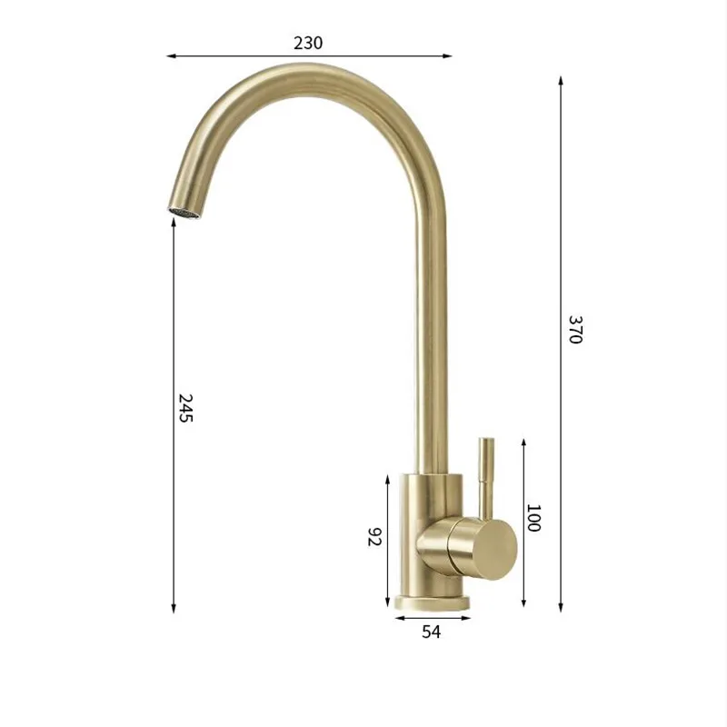

Kitchen sink Faucet Brush gold 304 Stainless Steel Sink Mixer Tap rotation kitchen mixer taps Kitchen Tap singl lever