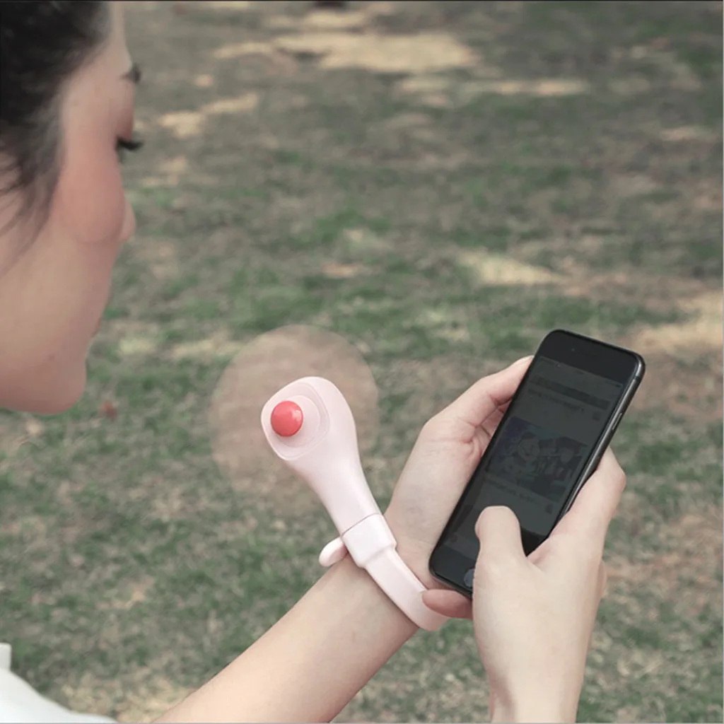 

2x Flexible Outdoor Personal Mini Fan Portable Office Travel Hands-free Fan
