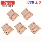 USB-флеш-накопитель JASTER деревянный с коробкой, 481632643,0 Гб, 5 шт.лот
