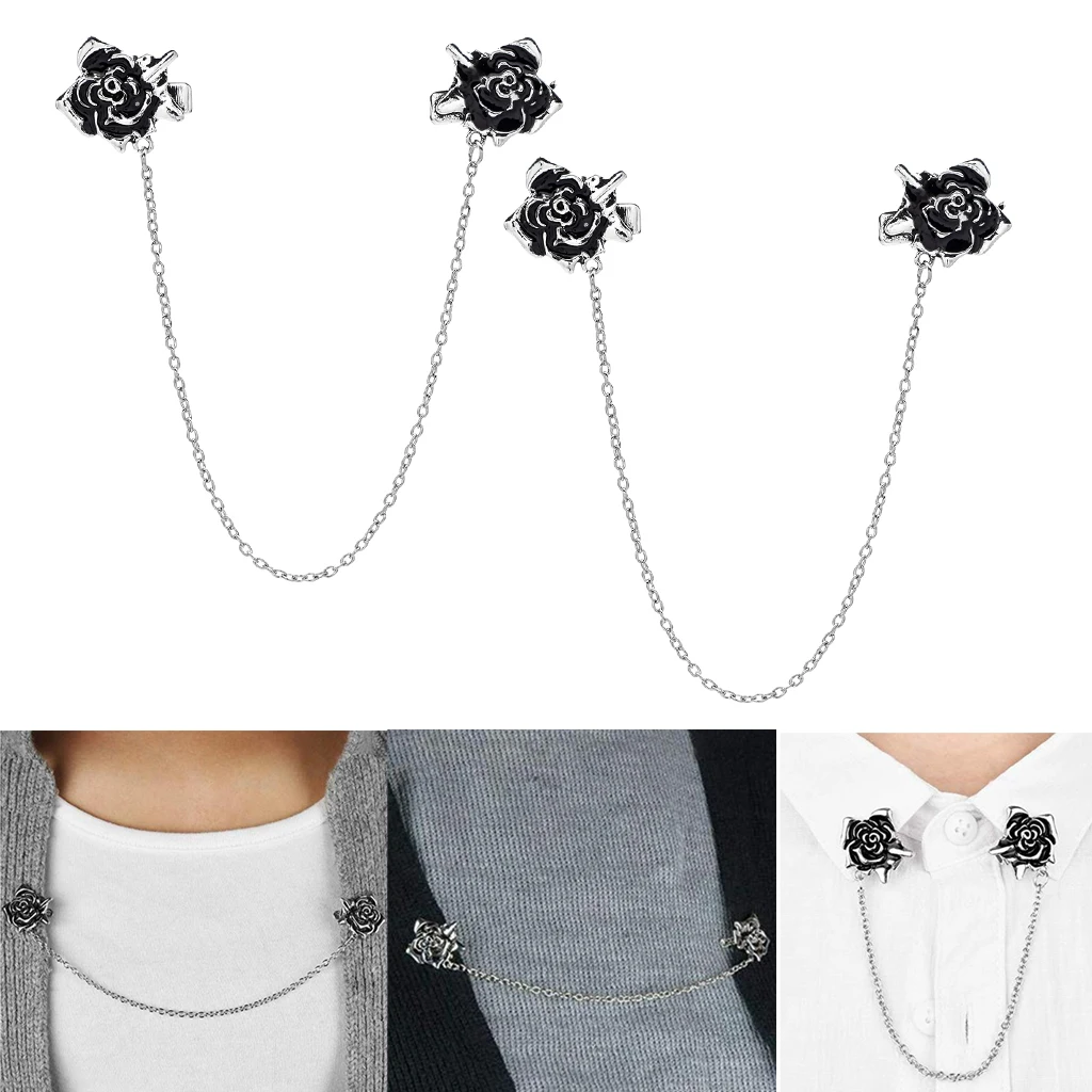 2 шт. ретро Брошь Зажим шаль шарф кардиган брошь для свитера зажим две розы
