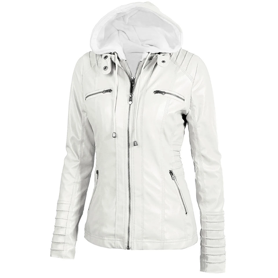 Sisjuly Jacket Coat Women Winter Slim Zipper Hooded Coat Female Warm Casual Outerwear Solid 2xl Fall Leather Jacket Coats
