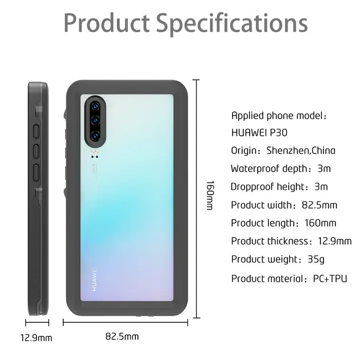 P30 Pro Водонепроницаемый чехол для huawei P20 Pro Чехол IP68 Водонепроницаемый Полный чехол для huawei P30 P20 Lite mate 20 Pro Чехол для дайвинга