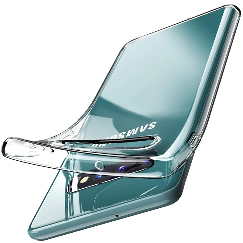 Мягкий силиконовый прозрачный ТПУ чехол для телефона Samsung Galaxy S10 Plus + 6 4 &quotзадняя