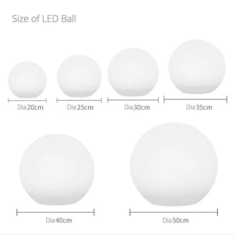 Dia50CM 16 цветная светодиодная шариковая лампа с дистанционным управлением RGB