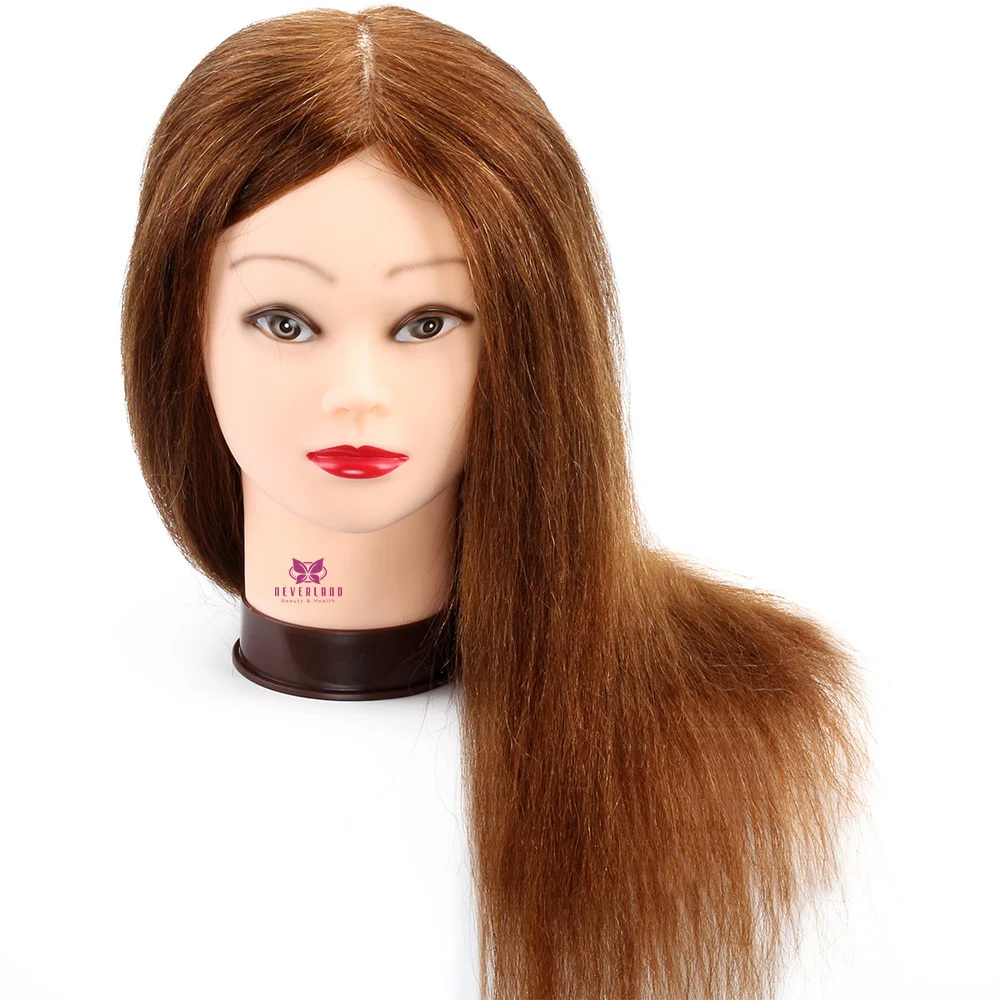 Профессиональная голова для парикмахерских тренировок 100% настоящие волосы 20