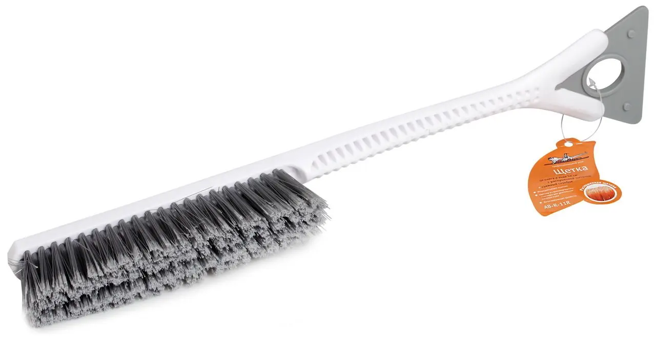 Щетка от снега и льда с мягкой распушённой щетиной (52 см) + съемный скребок AIRLINE