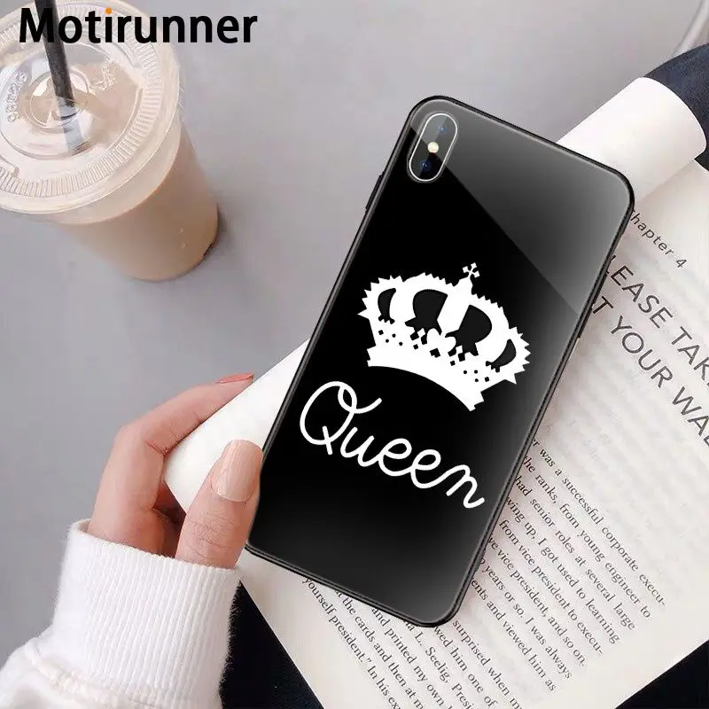 Motirunner Boss queen King Text Art Новое поступление черный чехол для телефона iPhone 11 pro XS MAX 8 7 6 6S
