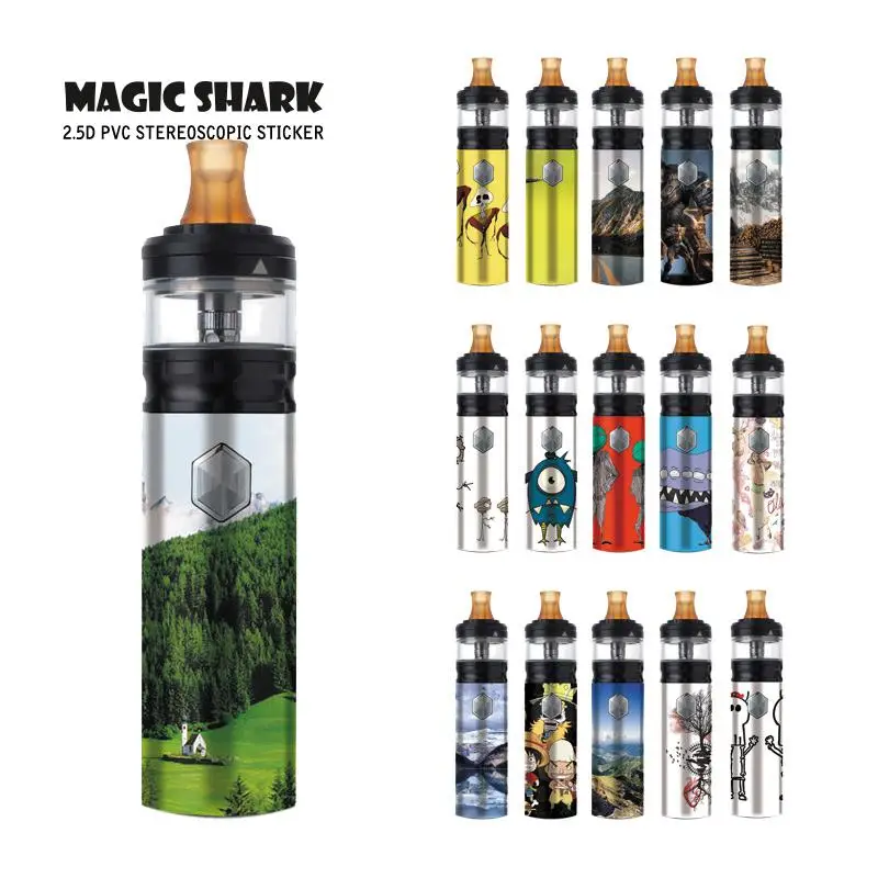 Череп Зомби птицы Одна деталь стерео ПВХ Pod Vape пленка Стикеры футляр для вейпа таб