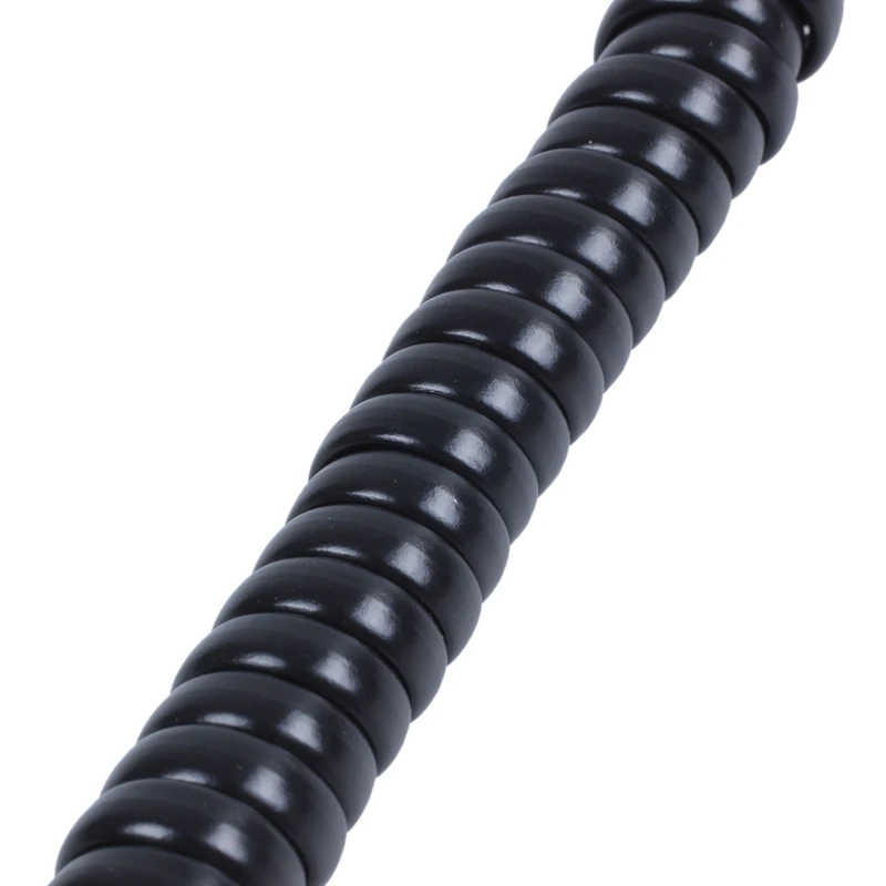 

Replacement RJ9 4P4C Plug Coiled Stretchy Telephone Handsets Cable Line Black
