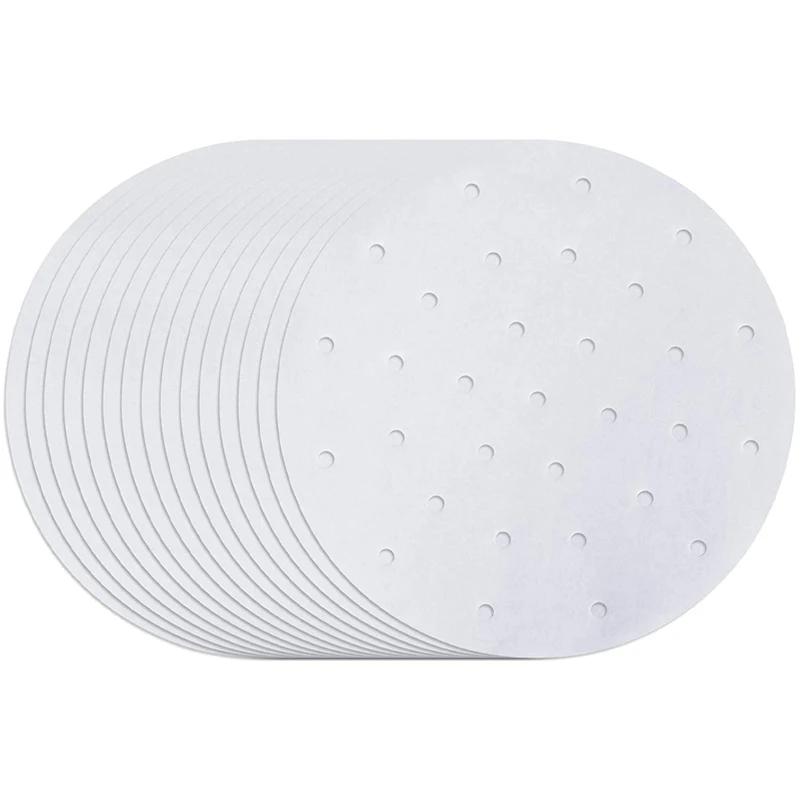 200 шт. вкладышей для фритюрницы 8 дюймовые Круглые прокладки пароварки из