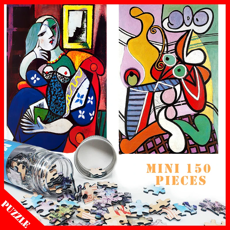 

Picasso Woman Print on The Puzzles Mini150 Pieces Wooden Art Graffiti Test Tube Jigsaw Abstractionism Oil Painting Picture Toys