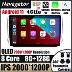 Автомобильная стерео-система на Android 11, 8 + 128 ГГц, для Peugeot 2008, 208, 2012-2018, мультимедийная стереосистема, автомобильный GPS-плеер, навигация, GPS-радио, без DVD