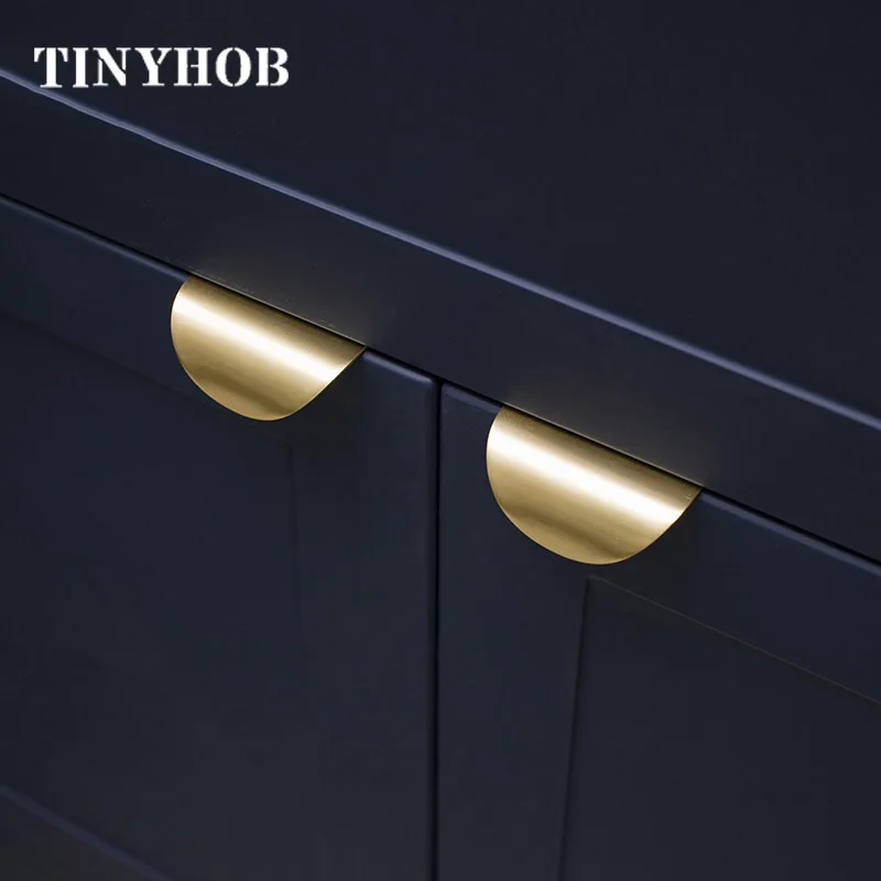 Hidden Brass Knob and Handle Invisible Leaf Shape Wardrobe/Cabinet Golden Pull Furniture | Обустройство дома