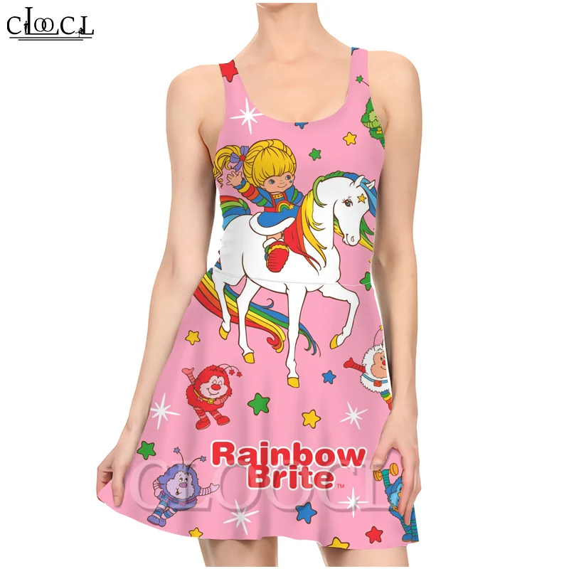 Новое модное милое платье с аниме для девушек летнее праздничное девочек 3D