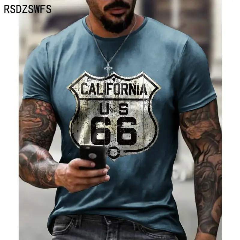 Футболка мужская с коротким рукавом и принтом размеры до 5XL | Мужская одежда