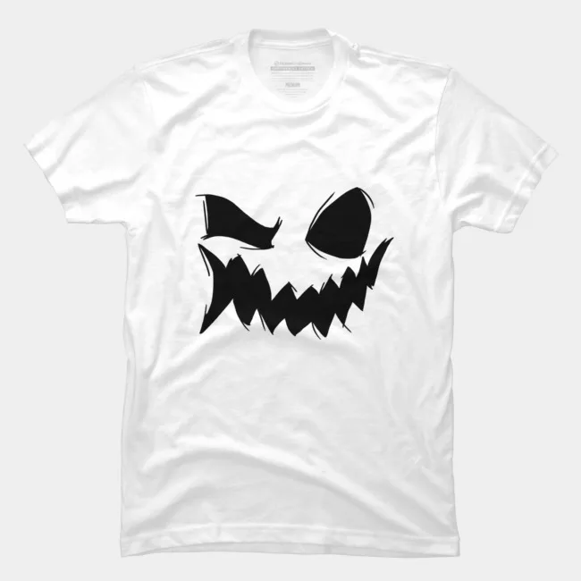 

Summer Fashion Printed men's T-shirt 100% Cotton Smile Of Halloween Pumpkin Unique Creative Short Sleeve Graphics