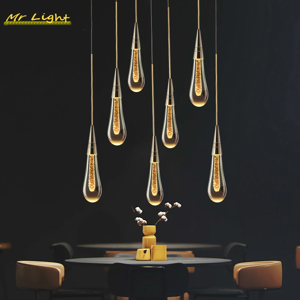 Скандинавский светодиодный хрустальный подвесной светильник освещение для